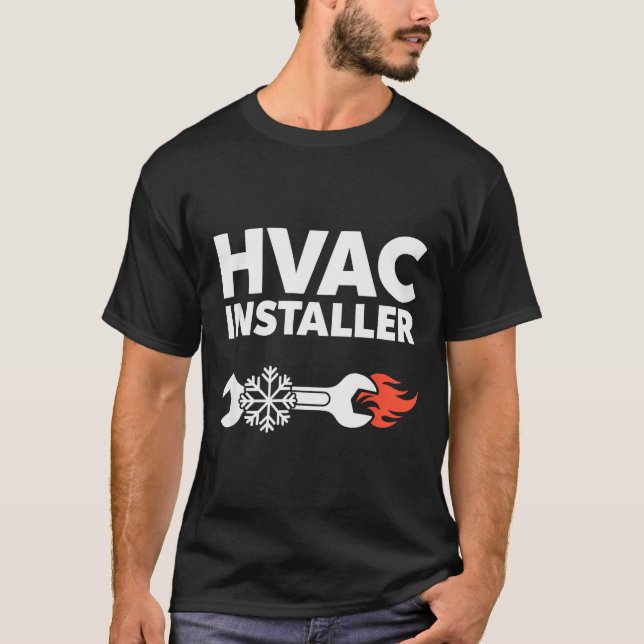 Hvac Installer Funny Hvac Tech Technician Father D T Shirt (Framsida)