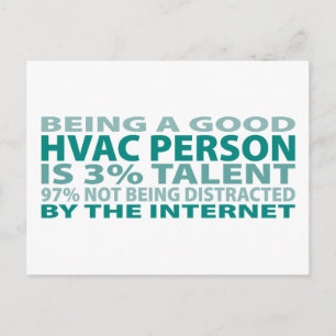 HVAC Person 3% Talent Vykort