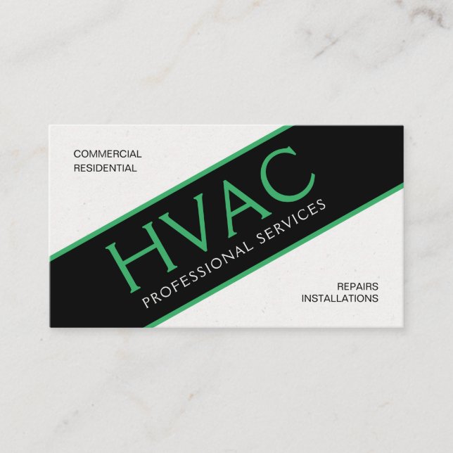 HVAC-Professionell för uppvärmning och kylning Visitkort (Framsida)