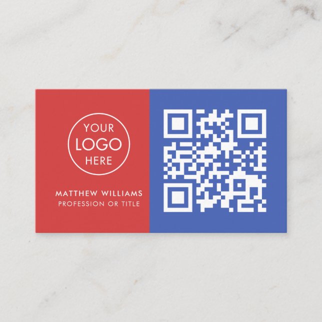 HVAC-Professionell QR-Logotyp Modern Visitkort (Framsida)