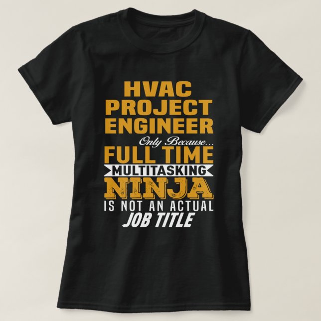 HVAC Project Ingenjör T Shirt (Design framsida)