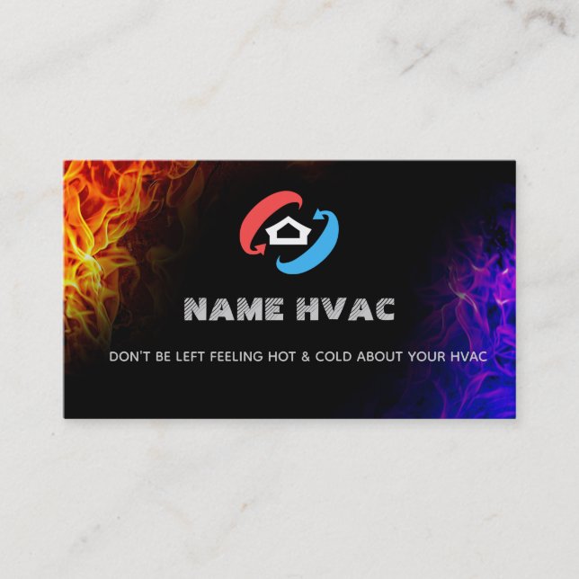 HVAC Slogans-Affärskort Visitkort (Framsida)