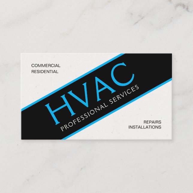 HVAC Standard, 3,5 tum x 2,0 tum Affärskort Visitkort (Framsida)