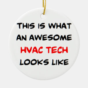 hvac tech, fantastisk julgransprydnad keramik