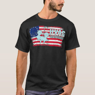 Hvac Tech Gift Betsy Ross Patriotic USA flagga T Shirt
