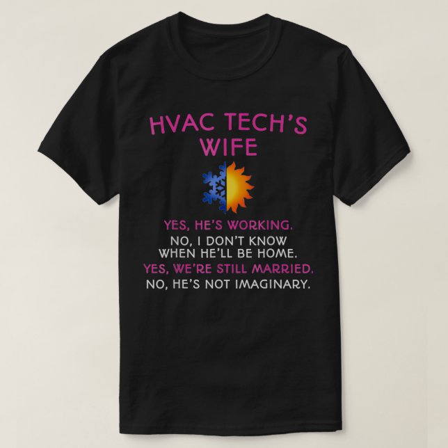 HVAC Tech Maka HVAC-tekniker T Shirt (Design framsida)