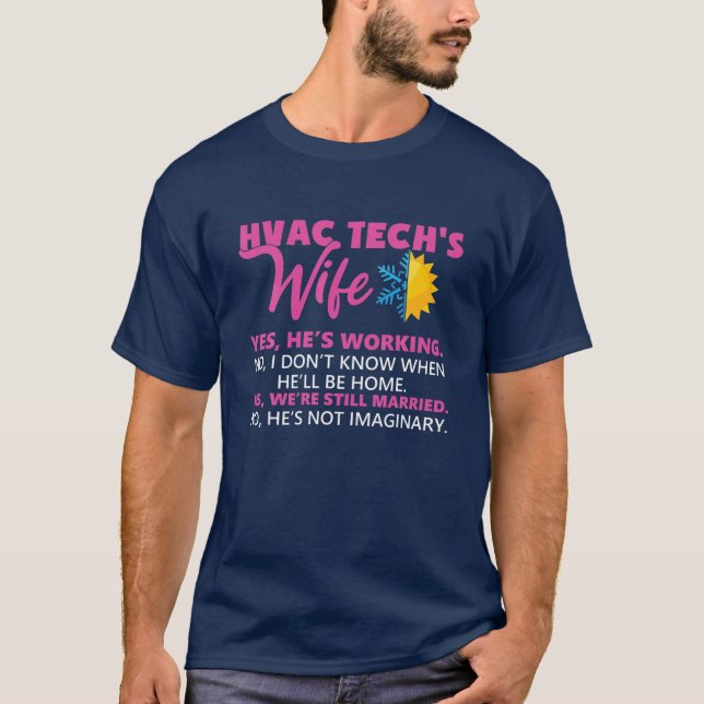 HVAC Tech Makfe Fungny tekniker Maka T Shirt (Framsida)