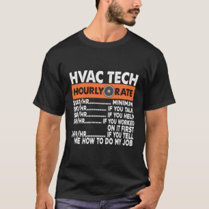 HVAC Tech Tech-timtaxering för konditionering av L T Shirt