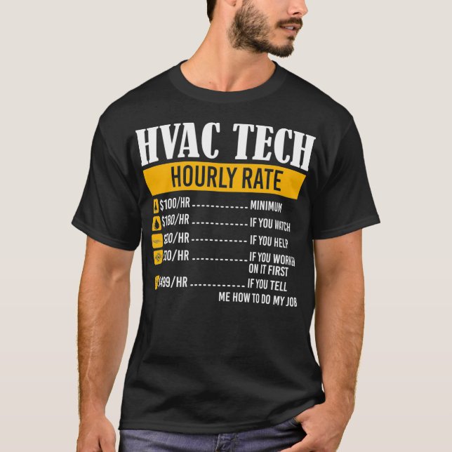 HVAC Tech Timrate Pris på finansmarknaden - Lustig T Shirt (Framsida)