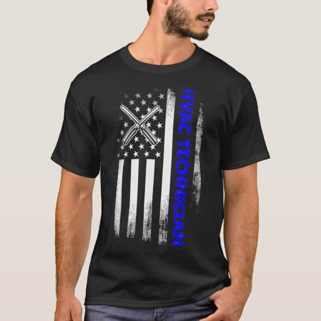HVAC Technician America Funny HVAC Tech T Shirt (Framsida)