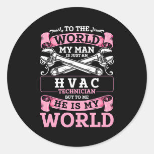 Hvac Technician Friend Auktoriserad Hvac Tech Runt Klistermärke