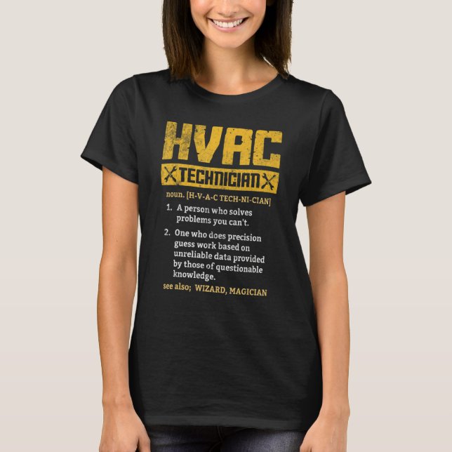 HVAC Technician  Graphic Distressed T Shirt (Framsida)