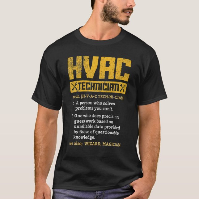 HVAC Technician  Graphic Distressed T Shirt (Framsida)