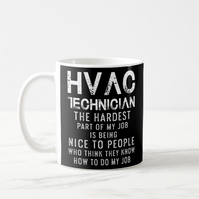 Hvac Technician Hvac Tech 12 Kaffemugg (Vänster)