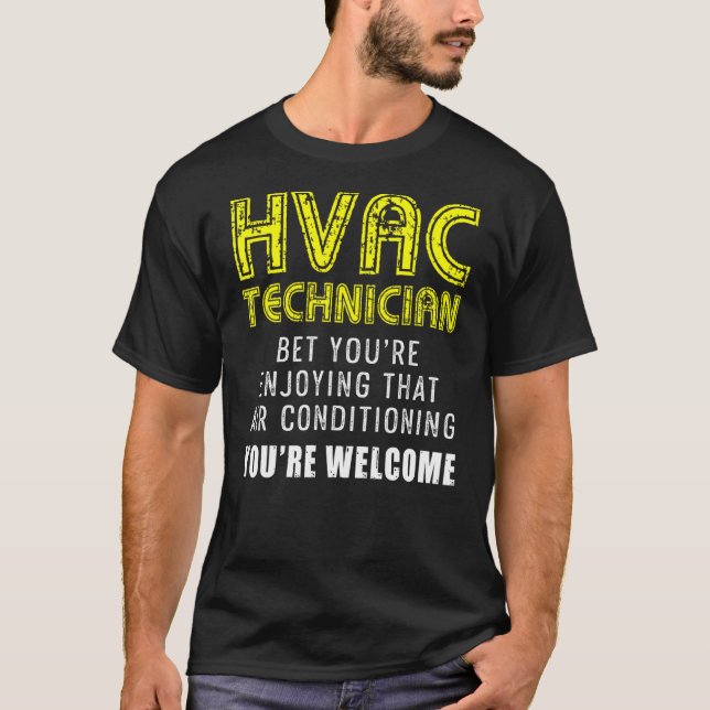 Hvac Technician Hvac Tech 2 T Shirt (Framsida)