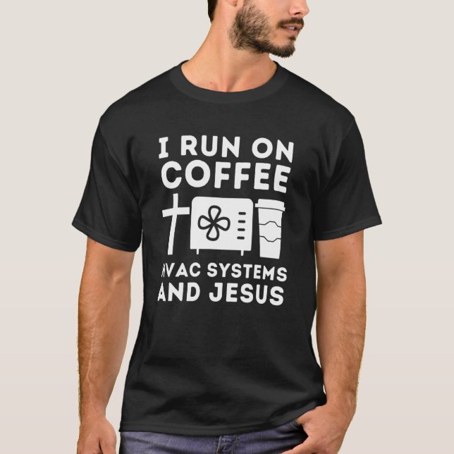 Hvac Technician Luft Conditioner Reparation Coffee T Shirt (Framsida)