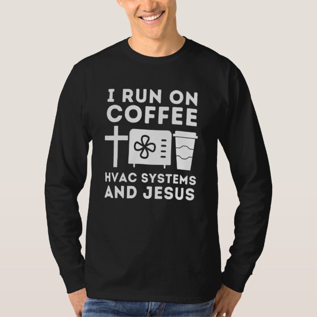 Hvac Technician Luft Conditioner Reparation Coffee T Shirt (Framsida)
