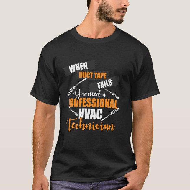 Hvac Technician Professionell Funny Hvac Tech T Shirt (Framsida)