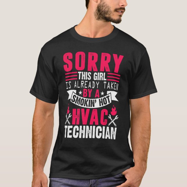 Hvac Technician Wife Mechanic Service Hvacr Tech I T Shirt (Framsida)