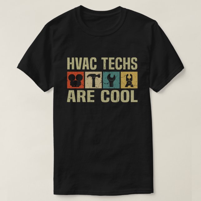 HVAC Techs HVAC-tekniker för Handyman T Shirt (Design framsida)