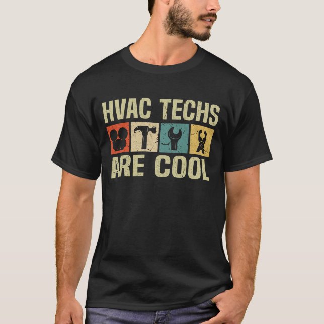 HVAC Techs HVAC-tekniker för Handyman T Shirt (Framsida)
