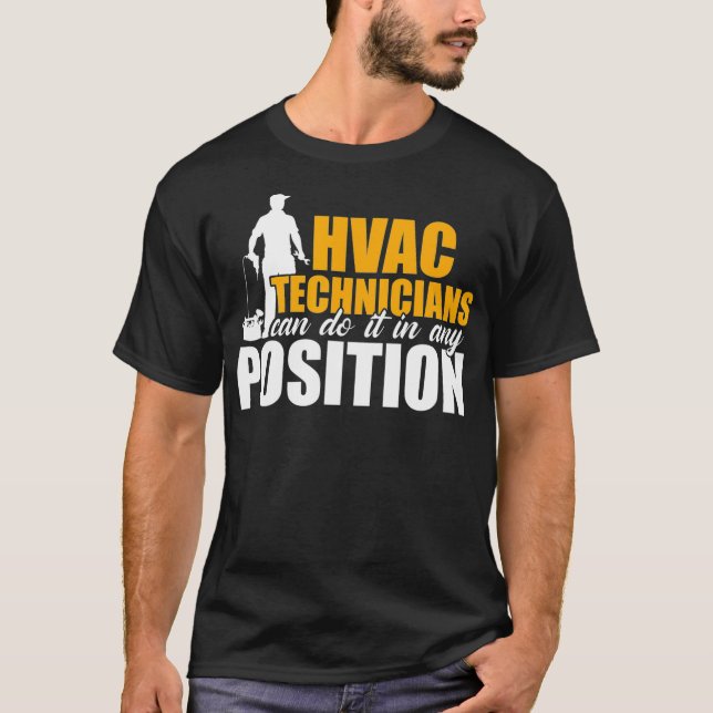 HVAC-tekniker, alla positionsanpassade HVAC-teknik T Shirt (Framsida)