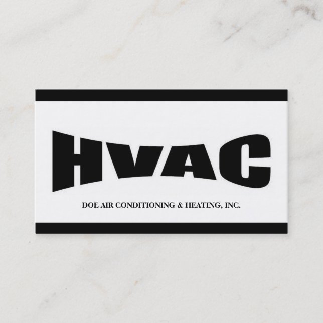 Hvac-tekniker B/W Visitkort (Framsida)