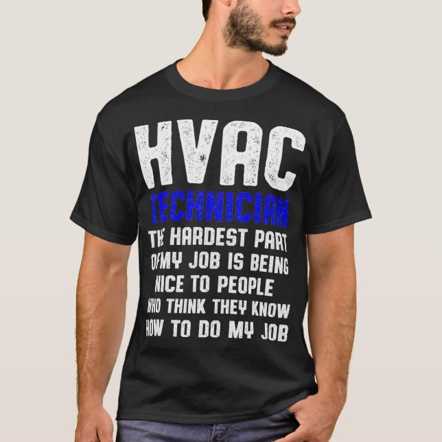 HVAC-tekniker Del Funny HVAC Tech  T Shirt (Framsida)