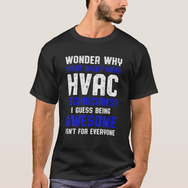 HVAC-tekniker,  finny HVAC-teknik T Shirt (Framsida)