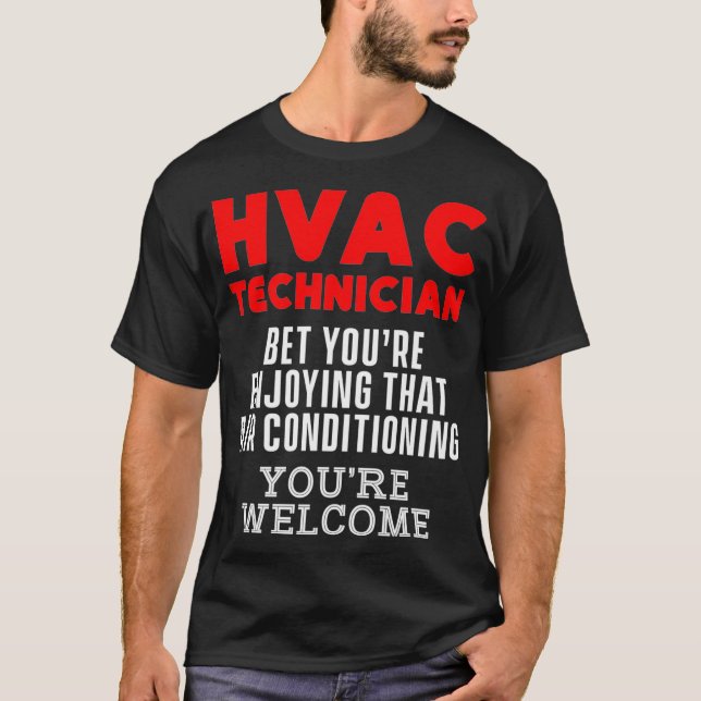 HVAC-tekniker Funny HVAC Tech Premium _14 T Shirt (Framsida)