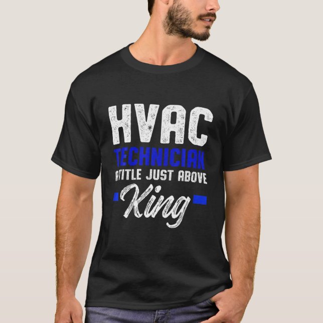 HVAC-tekniker Kung Funny HVAC Tech T Shirt (Framsida)