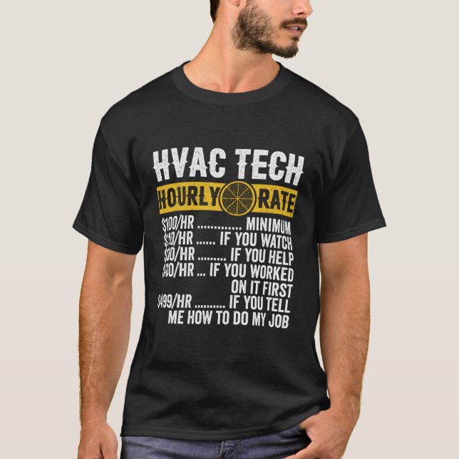 HVAC-tekniker, timtaxa S T Shirt (Framsida)