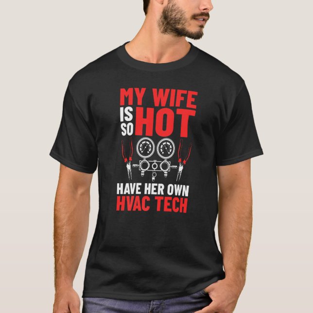 Hvac-tekniker Värmeventilation Luft Villkor T Shirt (Framsida)