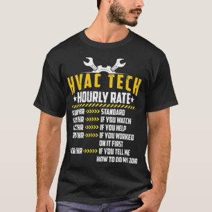 HVAC Teknisk timtaxa för underhåll av praktisk tek T Shirt