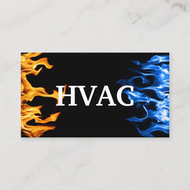 HVAC Uppvärmning och Luft-konditionering  Visitkort (Framsida)