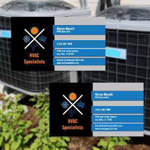 HVAC Uppvärmnings- och kylningsspecialister Visitkort