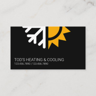 HVAC Värme och kylning, konditionering av Luft Visitkort