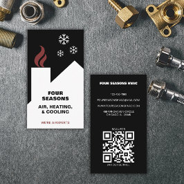 HVAC-värmekylare Specialister Modern QR-kod Visitkort