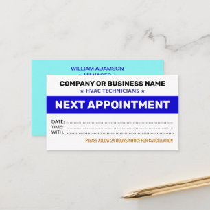 HVAC-verksamhet   Professionella möteskort Tidsbeställning Kort