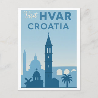 Hvar Island Old Town Postcard - Utforska mediten Vykort