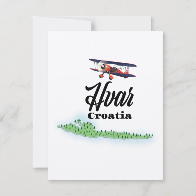 Hvar Kroatien karta (Framsida)