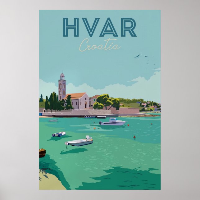 Hvar, Kroatien Poster (Framsidan)