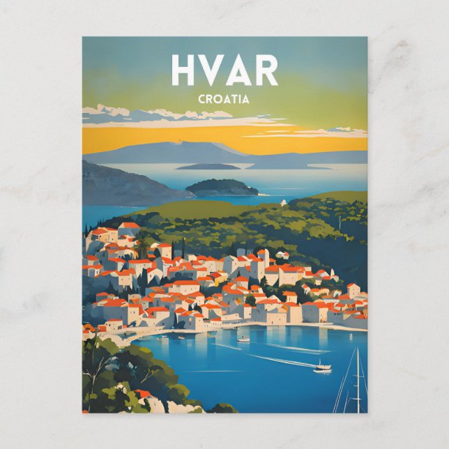 Hvar Vykort (Framsida)