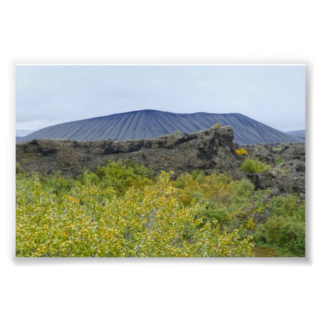 Hverfjall Volcano Cone, Island Fototryck (Framsidan)