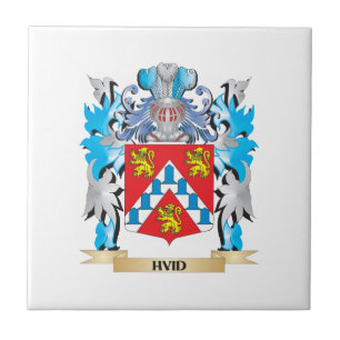 Hvid vapensköld - familjvapensköld kakelplatta