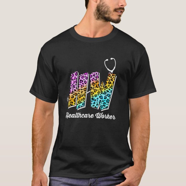 HW för sjuksköterskor på sjuksköterskefyrket Leopa T Shirt (Framsida)
