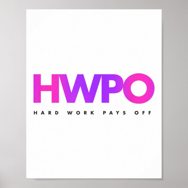 Hw Hard Work Pays Off Pastel Motivational  Poster (Framsidan)