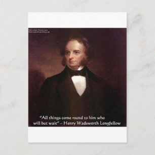HW Longfellow "Allt kommer tillbaka" Visdoms Citat Vykort