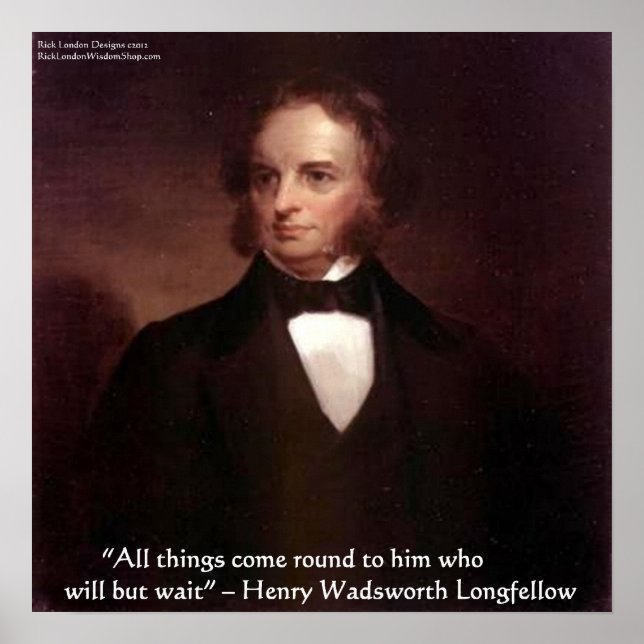 HW Longfellow "Allt kommer tillbaka" Visdomsaffisc Poster (Framsidan)