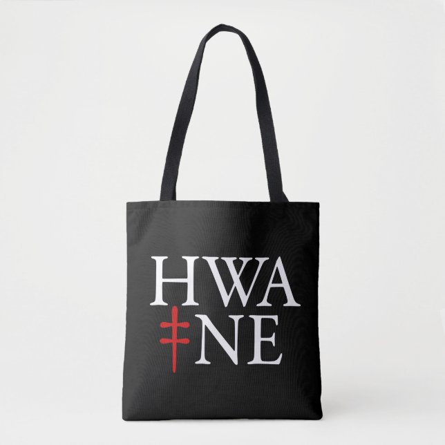 HWA-NE Totebag, svart, 6/25 Tygkasse (Framsida)